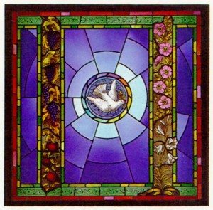 Dove Window in the Chapel in Newton Wellesley Hospital, Newton, Ma.
